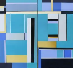 Anne Riethmaier, Cross Roads, acrylic, liquid glass on canvas