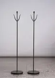 Porta Romana, A pair of floor lamps, with light verdigris patina (rewired)