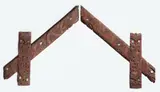 Architectural Elements, Two carved Totara Amo and Maihi boards, c.1920-1940, forming the right and left side entrance frame of a Māori house