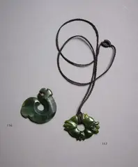 Hei Matau, hook form, carved pounamu, 18th Century