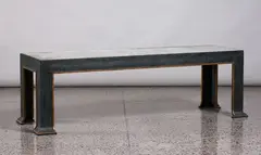 Usa Formations, Gabrielle coffee table, with iron base and antiqued mirrored top