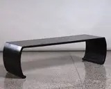 Usa Dennis and Leen, Macau coffee table, ebonised finish with shaped legs