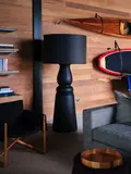 Marcel Wanders Studio, A large ‘Farooo’ Standard lamp, designed in 2012 and manufactured by Moooi. Inspired by Italian lighthouse design and of imposing dimensions. This example in plain black.
