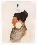 Isaac Coates, Te Rangihaeta, watercolour and ink on paper, circa 1843
