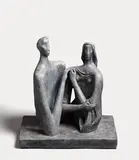 Russell Clark, Two Figures, cement fondue (1954)
