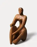 Russell Clark, Seated Polynesian Figure, carved beech