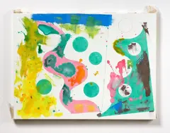 Julian Dashper, The Nude Staircase, acrylic on canvas with plastic wrapping (1989)