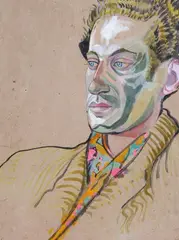 Portrait of Cedric Morris, Newlyn, 1919 by Kathleen Earle, 1919, ink, watercolour, gouache and bodycolour on paper, sold Nov 2021