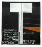 Colin McCahon, St Matthew: Lightning, synthetic polymer paint on unstretched canvas