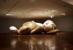 Michael Parekōwhai, Jim McMurtry (marquette), woven nylon substrate, pigment, electrical components (2006)