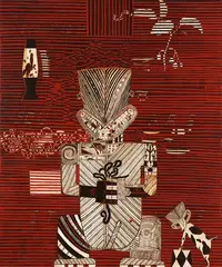 Shane Cotton, Kaua E Raweke I Te Manu, acrylic on canvas