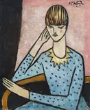 Raymond McIntyre, Portrait of a Woman, oil on canvas, circa 1928
