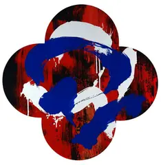 Max Gimblett, Mermaid, libragloss ink and UV gloss on aluminium