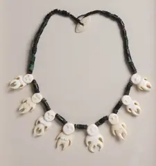 Chris Charteris, The Family, sperm whale ivory, pounamu, shell and wax