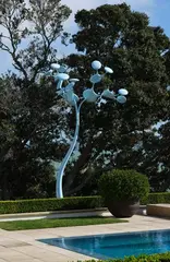 Phil Price, Peter’s Blue Pohutukawa, wind activated kinetic sculpture, carbon fibre composite construction and precision bearings, 2020
