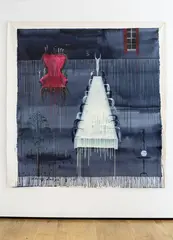 Bill Hammond, Living Large No. 7, acrylic on unstretched canvas