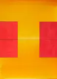 Stephen Bambury, Necessary Correction (XV), resin and acrylic on two aluminium panels