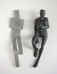 Richard Reddaway, Adam and Eve, aluminium, lead and plaster, two parts