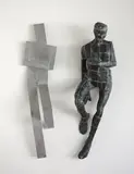 Richard Reddaway, Adam and Eve, aluminium, lead and plaster, two parts