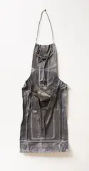 Apron by Greer Twiss, lead and found objects, sold Nov 2021