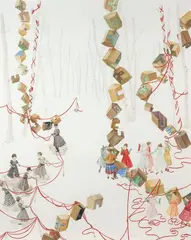 Susanne Kerr, Boundary, gouache on Hahnemuhle paper
