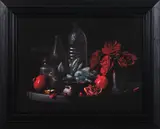 Fiona Pardington, My Mother’s Roses, Pomegranates and Silver Platter of Ihumoana, Ripiro Beach, pigment inks on Hahnemuhle photorag (2013)