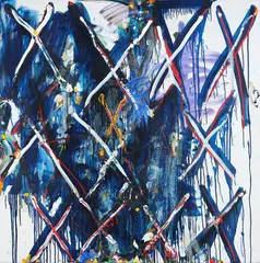 Untitled by Allen Maddox, oil on canvas (1988), sold Aug 2021