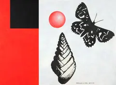 Destruction of the circle by Richard Killeen, acrylic and collage on canvas, offered Aug 2021