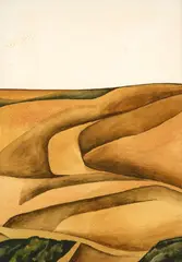 Robin White, Paremata Landscape, watercolour