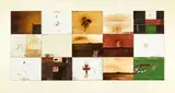 Shane Cotton, Untitled, oil on canvasboard, 15 panels