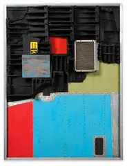 General Motors Relief by Donald Sinclair Driver, battery case, nail box, acrylic paint and mixed media (1966), sold Aug 2021