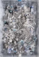 Peter Madden, Still Life in a Silver Shadow, mixed media collage