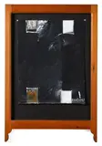 Ralph Hotere, Avignon Painting, oil on unstretched canvas in colonial sash window frame