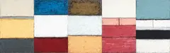 Patea: Descendent by Michael Hight, oil and collage on canvas, five panels, sold Mar 2021