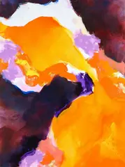 Amanda Gruenwald, Orange Violet, acrylic and oil on canvas