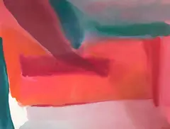 Gretchen Albrecht, Mango Slice, acrylic on canvas