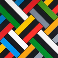 Lattice No. 132 by Ian Scott, acrylic on canvas, sold Mar 2021