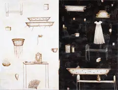 Séraphine Pick, A Place of Passage, oil and pencil on canvas, diptych