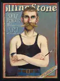 Dick Frizzell, Self Portrait as a Serious Artiste, enamel on board