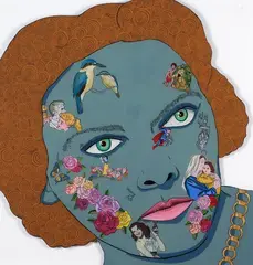 Sam Mitchell, Bas Bleu, acrylic on perspex