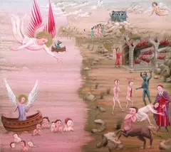 Roger Mortimer, Te Waha, acrylic, lacquer, ink and charcoal on canvas