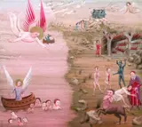 Roger Mortimer, Te Waha, acrylic, lacquer, ink and charcoal on canvas