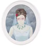 Rebecca Harris, Excess Baggage, acrylic on board