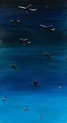 Joanna Brathwaite, Flight Path 2, oil on canvas