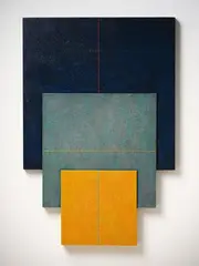 Squares Cascade - Study No. 1 by Roy Good, acrylic and varnish on board, sold Feb 2021
