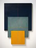 Roy Good, Squares Cascade - Study No. 1, acrylic and varnish on board