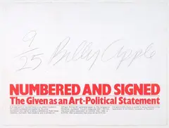 Billy Apple, Numbered and Signed, screenprint and graphite on paper, 9/25