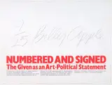 Billy Apple, Numbered and Signed, screenprint and graphite on paper, 9/25
