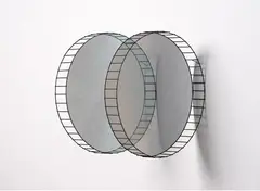 Holes (Up/Down) by Neil Dawson, steel wire, plastic mesh and enamel paint, two parts, 2/5, sold Feb 2021