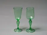 Benjamin Edols and Kathy Elliott, Pair of Venetian style goblets, blown glass